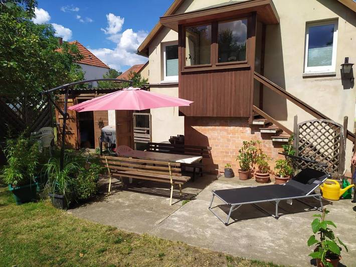 Ferienwohnung für 3 Personen, mit Terrasse und Garten