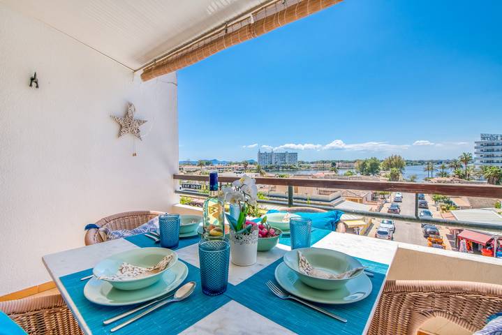 Vakantieappartement voor 3 personen, met Terras en Uitzicht op het meer in Alcúdia