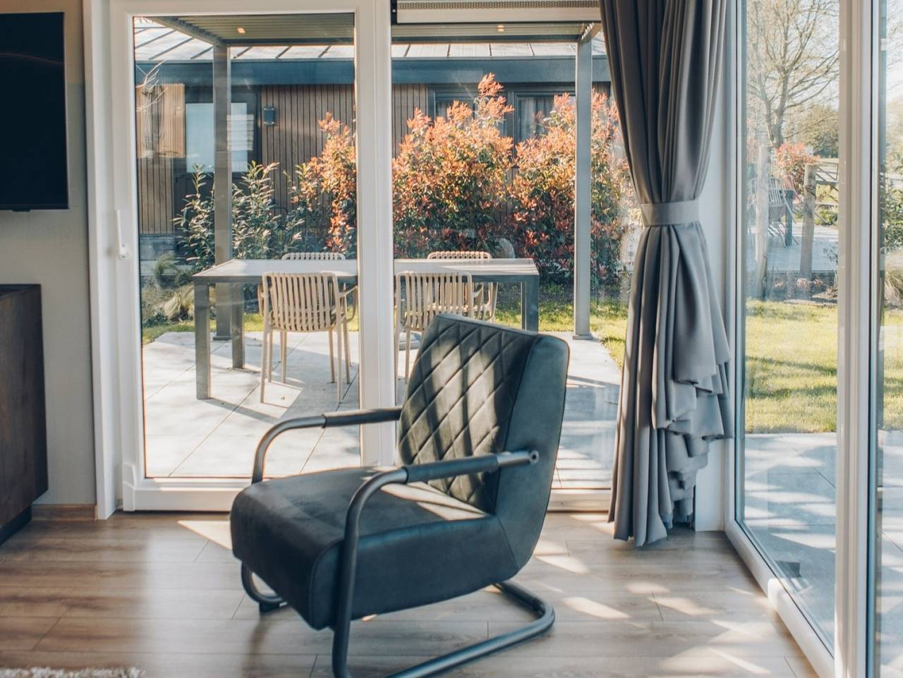 Stijlvol chalet voor 4 personen met overdekt terras in Renswoude in Renswoude, Provincie Utrecht