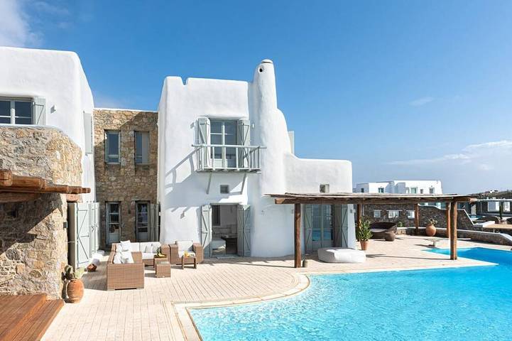 Ferienhaus für 24 Personen, mit Balkon und Whirlpool auf Mykonos
