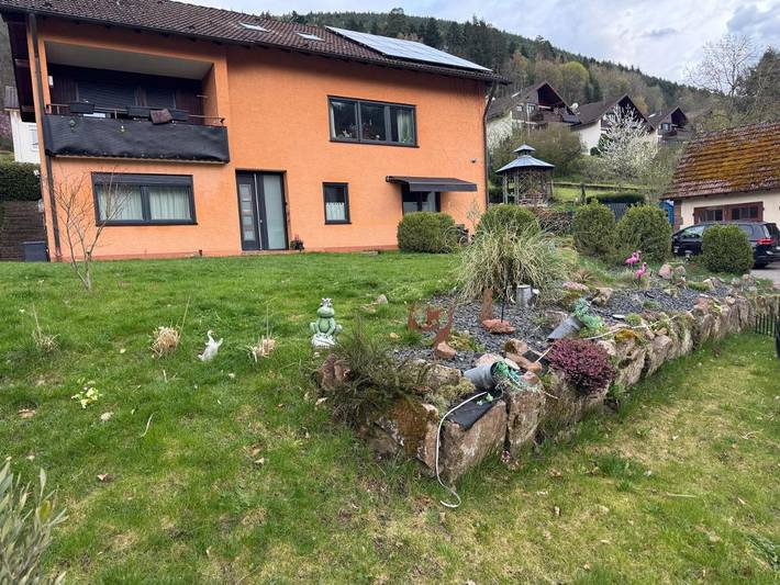 Ferienwohnung für 4 Personen, mit Terrasse und Garten sowie Ausblick