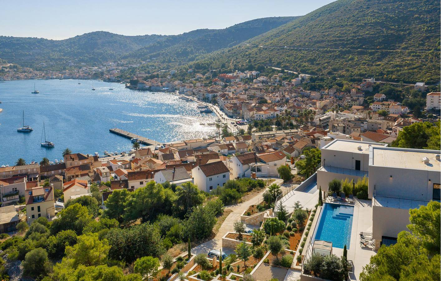 Ferienhaus für 13 Personen mit Whirlpool in Vis Stadt, Vis