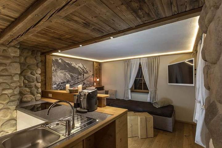 Chalet für 5 Personen, mit Balkon und Garten sowie Sauna