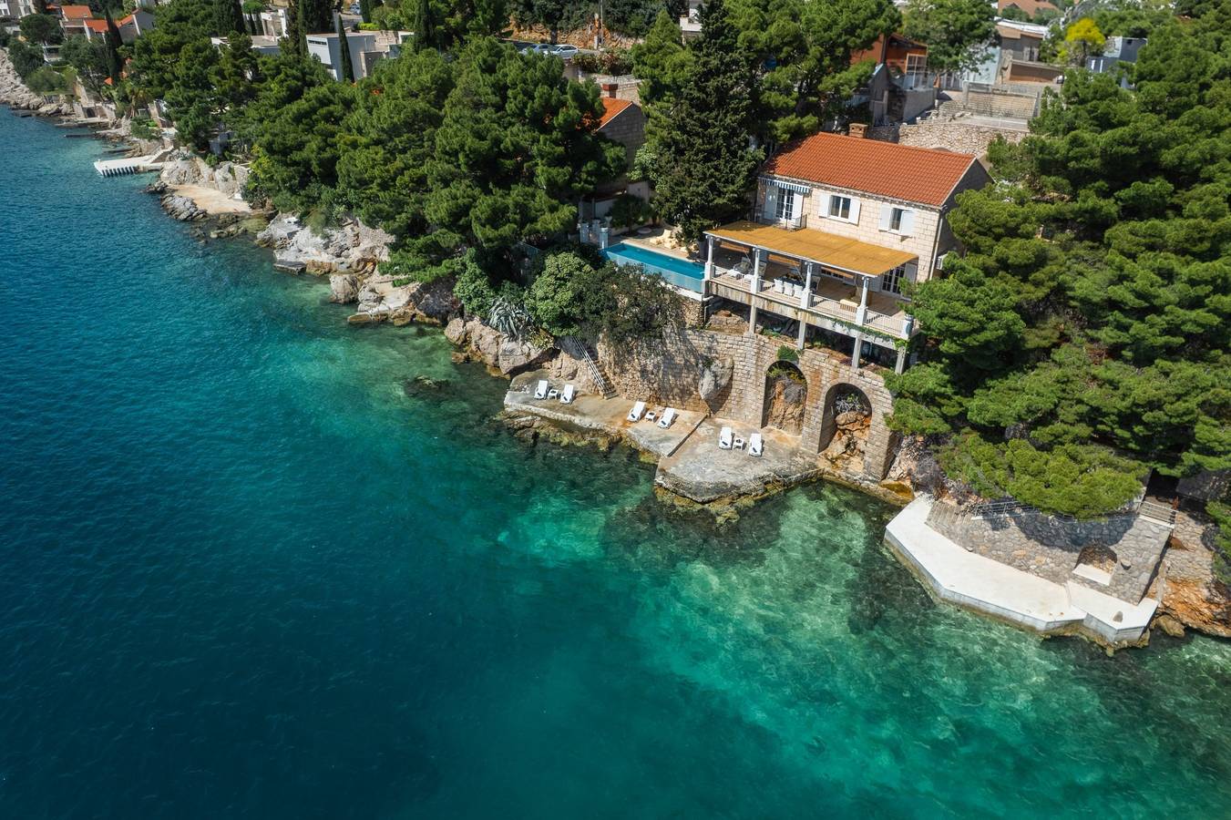 Seafront Villa Dubrovnik Sea Diamant for 7 guests in Lozica, Dubrovnik-Neretva