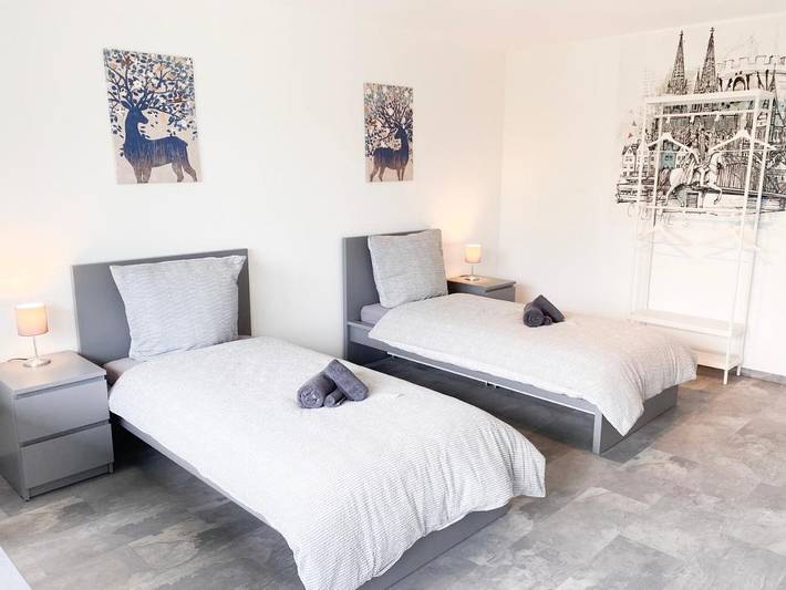 Ferienwohnung für 4 Personen, mit Balkon und Terrasse sowie Garten
