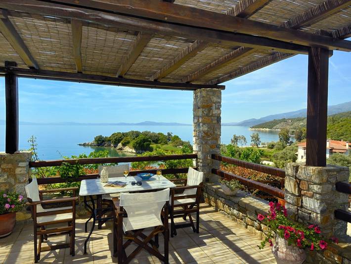 Ferienwohnung für 3 Personen, mit Balkon und Terrasse sowie Garten am Pilion