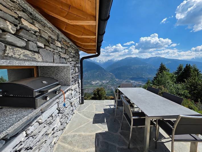 Ferienhaus für 4 Personen, mit Terrasse und Ausblick