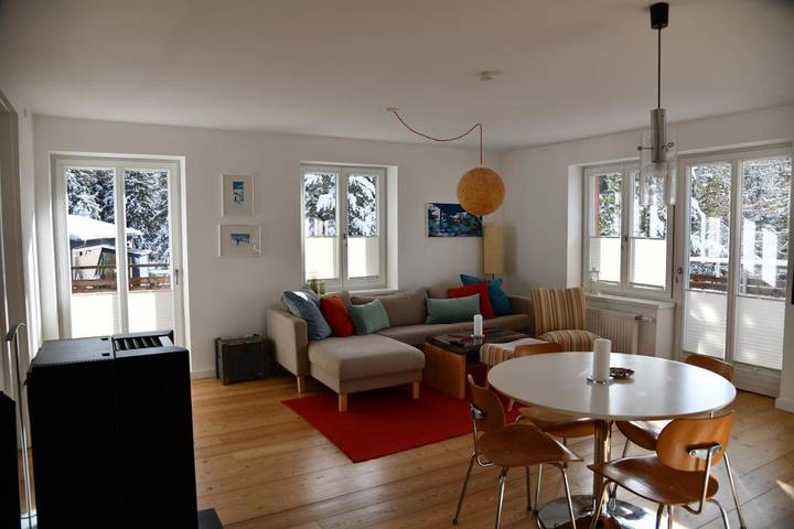 Ferienwohnung für 4 Personen, mit Balkon und Sauna sowie Ausblick