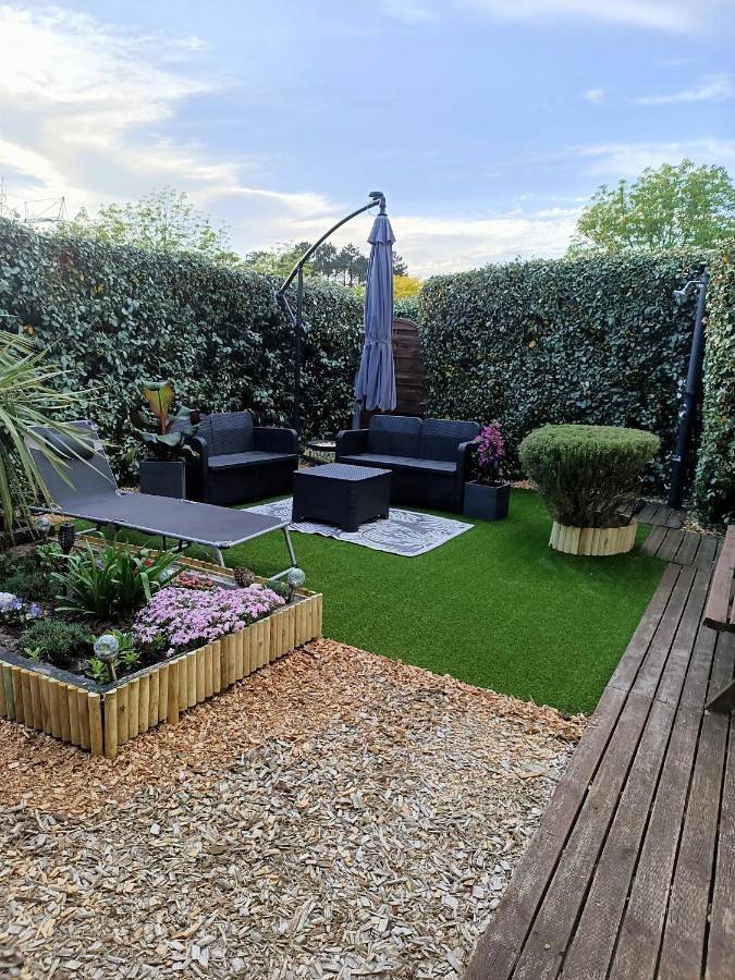 Appartement de vacances pour 4 personnes, avec Terrasse ainsi que Jardin et Vue