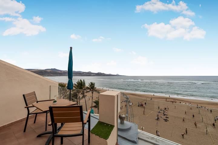 Apartamento para 3 personas, con terraza en Playa de Las Canteras