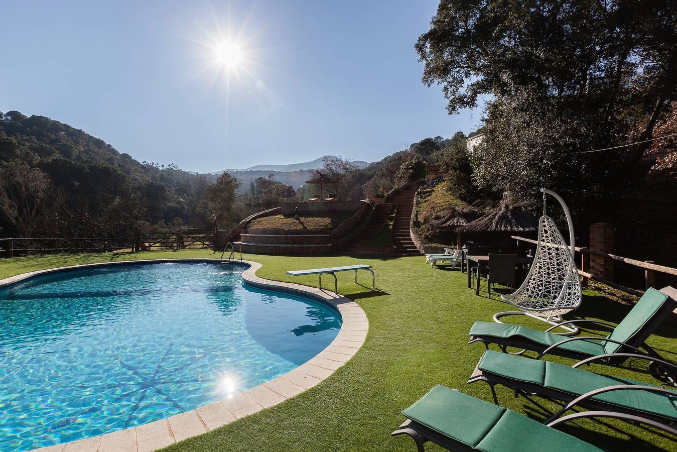Casa de vacaciones "Mas del Gall - Casa Nova" con vistas a la montaña, piscina, jardín y Wi-Fi in Tordera, Maresme