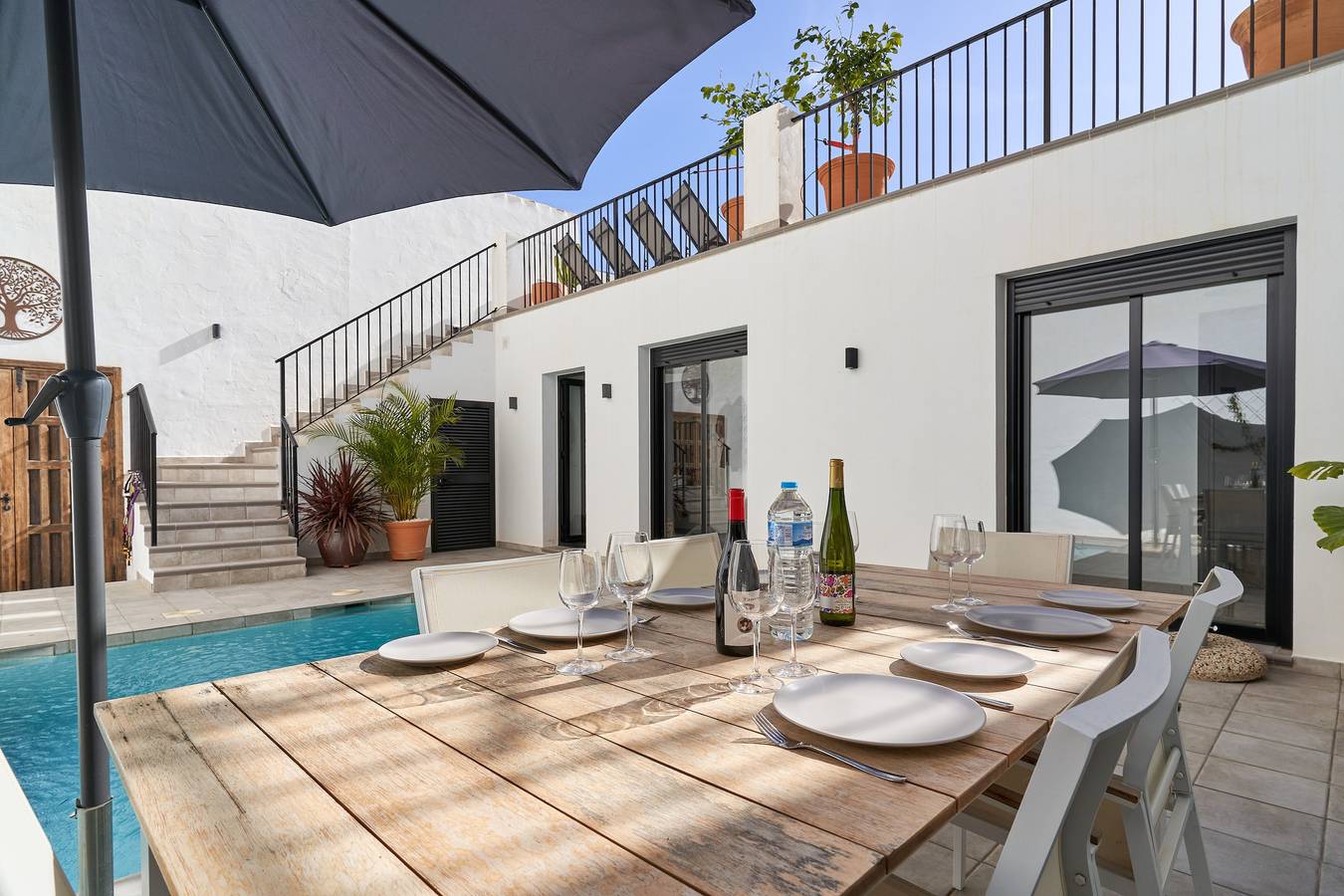 Ferienhaus "El Cine" mit Bergblick, Pool & Wi-Fi in Canillas de Albaida, Málaga Provinz