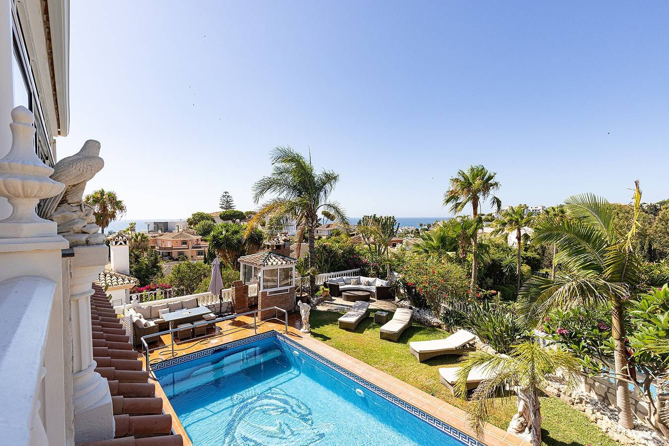 Villa 'Mariposa' mit Meerblick, Wlan und Klimaanlage in La Cala de Mijas, Mijas