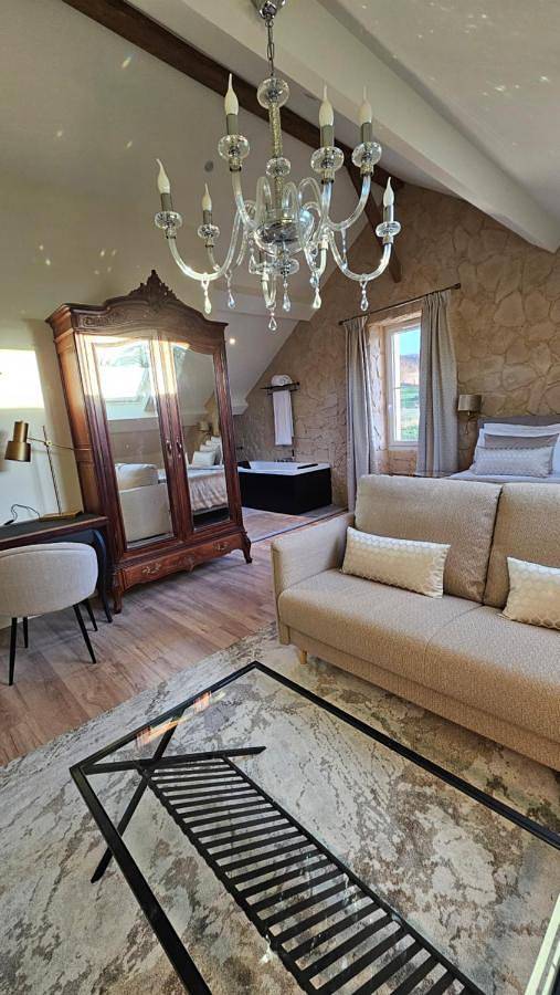 Chambre d’hôte pour 2 personnes, avec Terrasse ainsi que Jardin et Vue