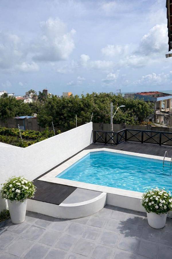 Casa de huéspuedes para 3 personas, con vistas además de balcón y piscina en Natal