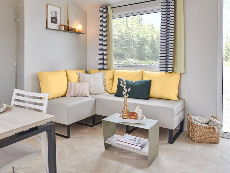 Flower Camping les Nauves - Mobilheim 4 personen - Premium 33m² (2 Schlafräume - 4Pers) + Geschirrspüler in Belvès, Périgord Noir