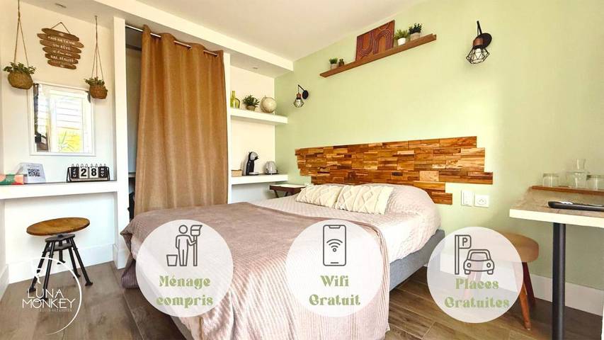 Gîte pour 2 personnes, avec terrasse à Bourgoin-Jallieu