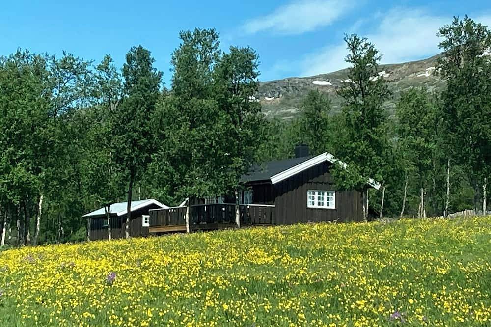 Einfache Berghütte in einem aktiven Almdorf bei Vinstra in Jotunheimen