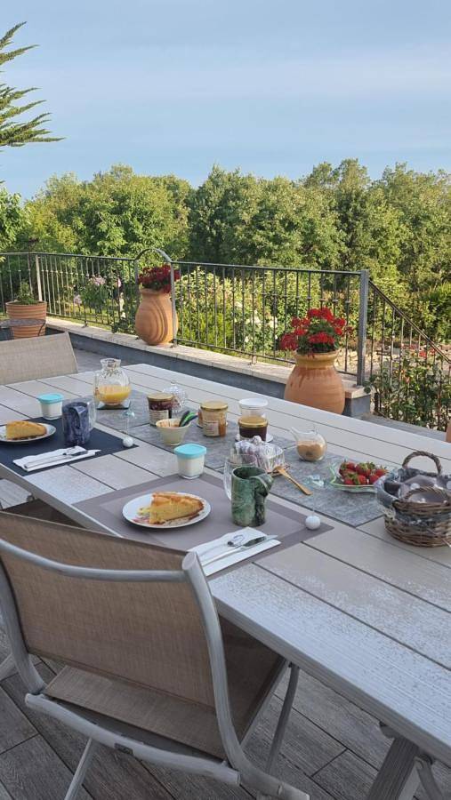 Location de vacances pour 2 personnes, avec vue et piscine ainsi que terrasse et jardin à Reilhaguet - 3