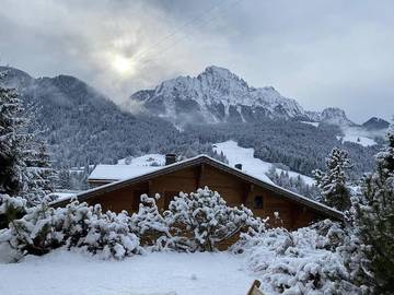 Gîte pour 5 personnes, avec jardin et vue, animaux acceptés à Rougemont
