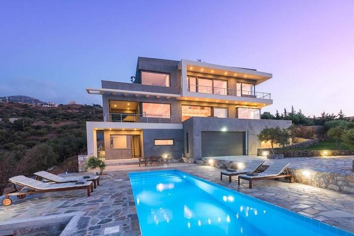 Contemporary Villa with Gym & Mesmerising Sea Views near Sitia in Lasithi