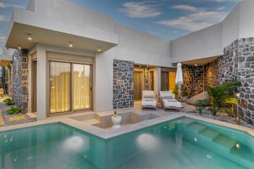 Cottage pour 4 personnes, avec jardin et terrasse dans Malia
