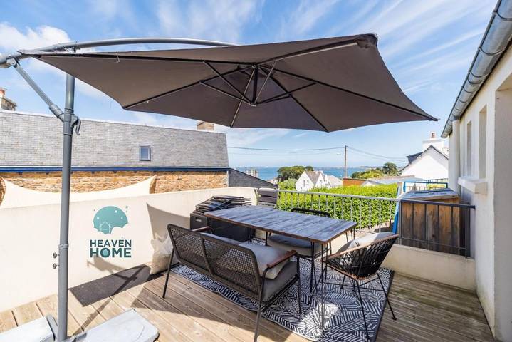 Maison d’hôte pour 4 personnes, avec Terrasse ainsi que Jardin et Vue à Ploubazlanec