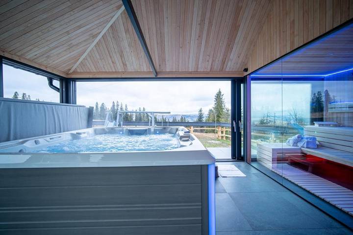 Apartament wakacyjny dla 5 osób, z sauna i ogród oraz jacuzzi w Murzasichle