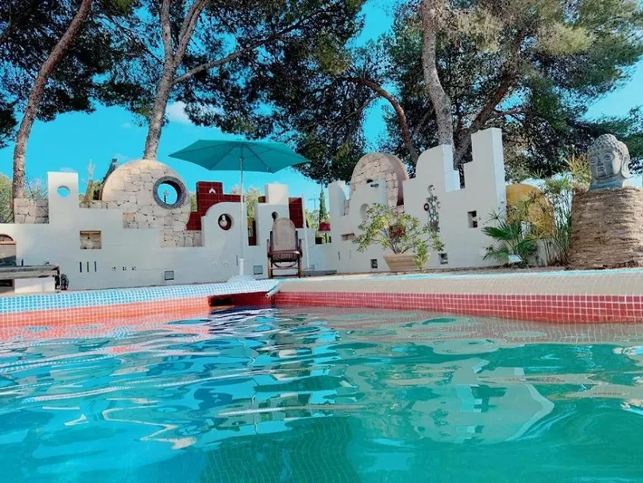 Ferienwohnung für 4 Personen, mit Pool und Garten sowie Terrasse und Ausblick - 1
