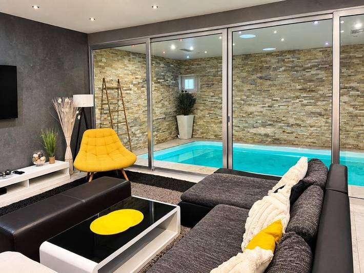 Appartement de vacances pour 8 personnes, avec Jacuzzi ainsi que Piscine et Vue