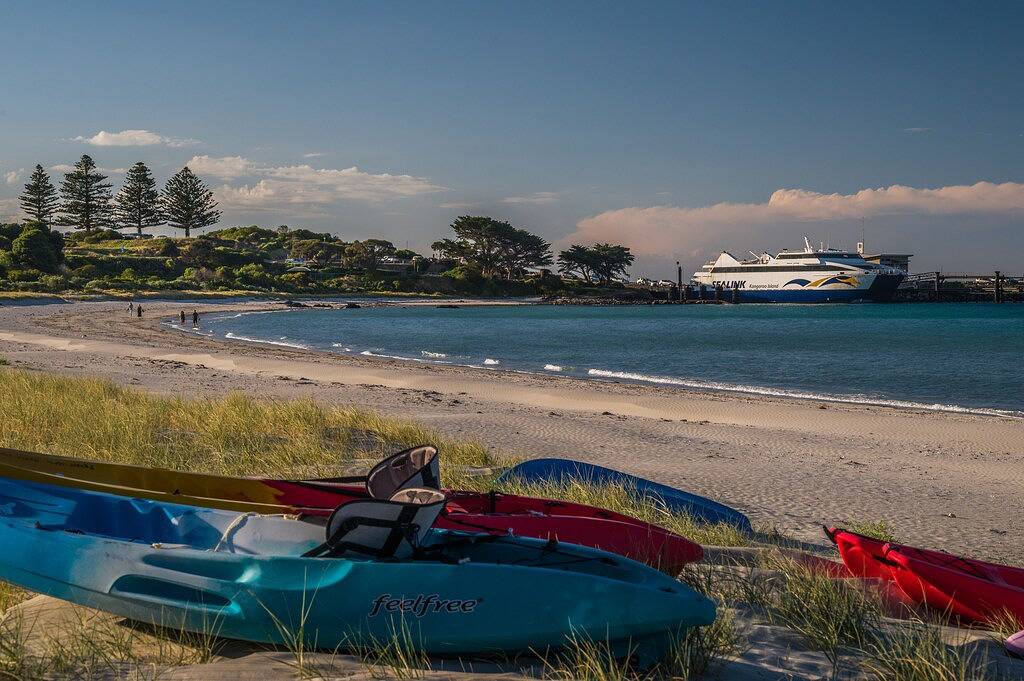 Beachfront in Penneshaw, Känguru-Insel