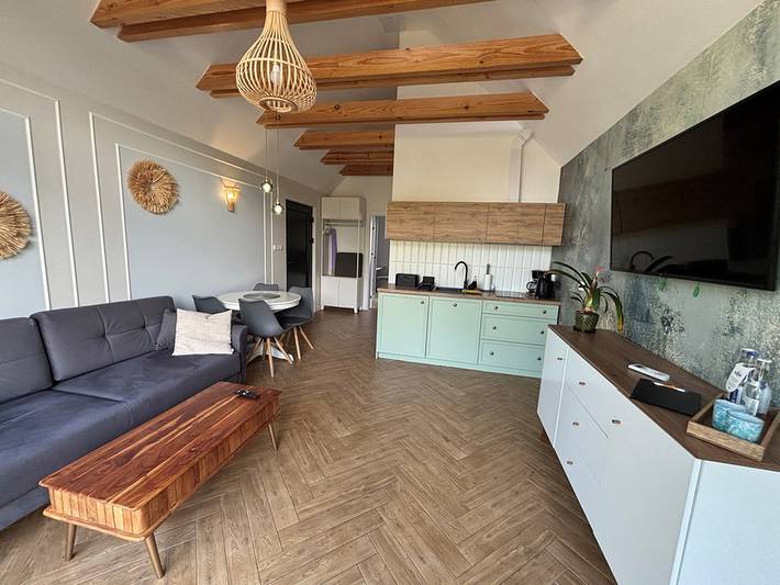 Ferienwohnung für 4 Personen, mit Sauna und Whirlpool sowie Garten in Leba