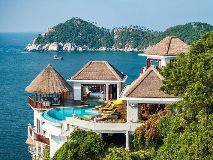 Location de vacances pour 6 personnes, avec vue ainsi que jardin et piscine dans Koh Tao - 3