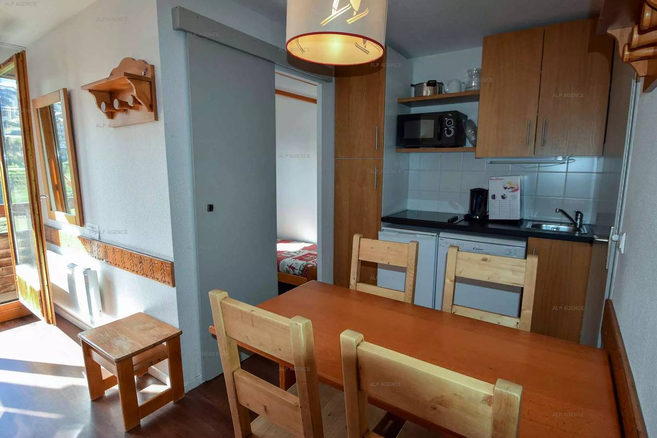 Appartement entier, 2 pièces 4/5 pers- Wifi- Le Cervin - 615Ce - Plagne Soleil in La Plagne, La Plagne-Tarentaise