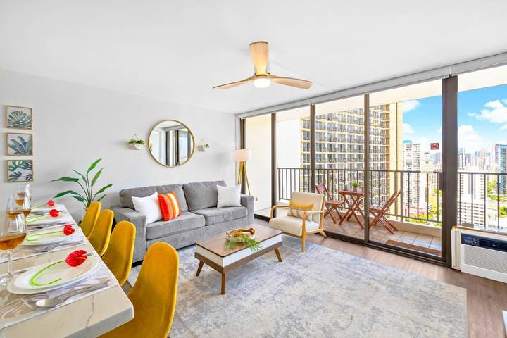 Ferienwohnung für 4 Personen, mit Whirlpool und Balkon sowie Sauna und Pool in Honolulu
