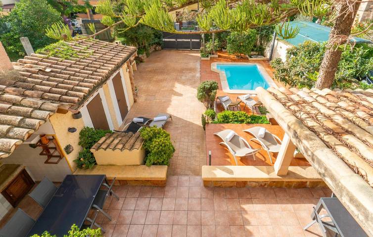 Sonnenuntergang Terrasse Rückzug mit Pool 600m zum Stadtzentrum in Sa Indioteria, Palma