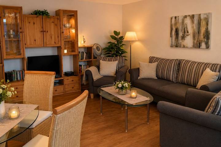 Ferienwohnung für 4 Personen, mit Balkon und Garten in der Husumer Bucht - 2