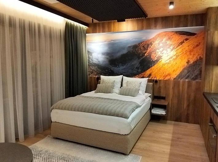 Ośrodek wypoczynkowy dla 2 osób, z Balkon i Taras oraz Jacuzzi i Ogród w Karpacz