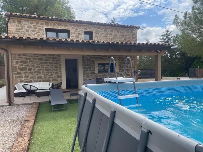Ferienhaus für 7 Personen, mit Pool und Ausblick sowie Garten, mit Haustier - 1