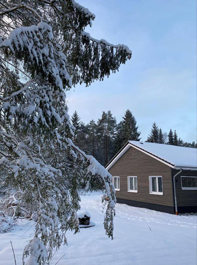 Ferienhaus für 6 Personen, mit Terrasse und Garten sowie Sauna und Ausblick