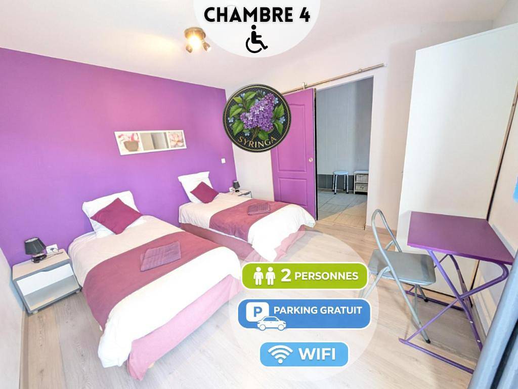 Chambres Duo au Gîte Domaine du Luth - 20 min du Futuroscope et Aquascope in Quinçay, Vienne (France)