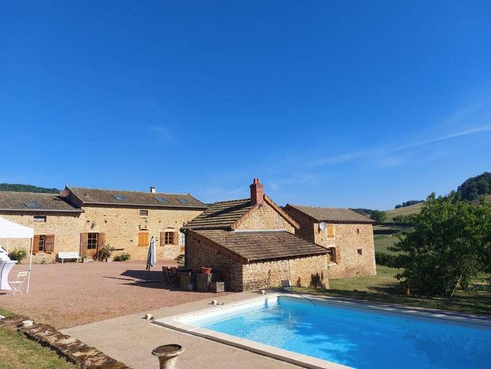 Maison de vacances pour 17 personnes, avec vue ainsi que jardin et piscine