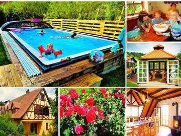 Ferienhaus für 6 Personen, mit Balkon/Terrasse und Sauna sowie Pool, mit Haustier in der Fränkische Schweiz