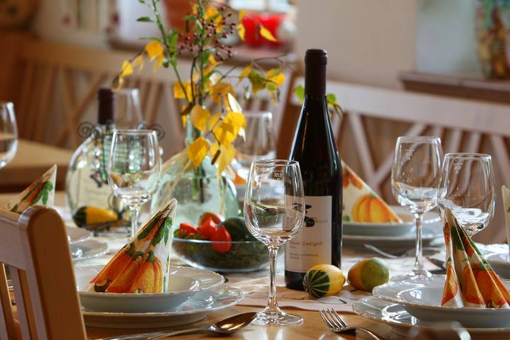 Ferienwohnung für 4 Personen, mit Balkon und Balkon/Terrasse sowie Terrasse und Garten im Steigerwald - 4