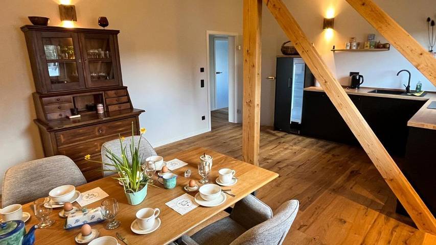 Ferienwohnung für 4 Personen, mit Terrasse und Garten sowie Ausblick in Erbach im Odenwald
