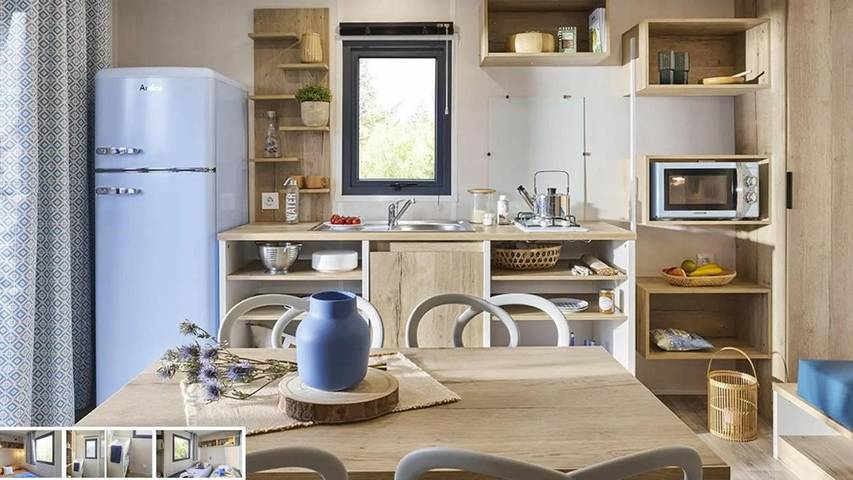 Camping pour 4 personnes, avec terrasse et piscine, animaux acceptés - 1