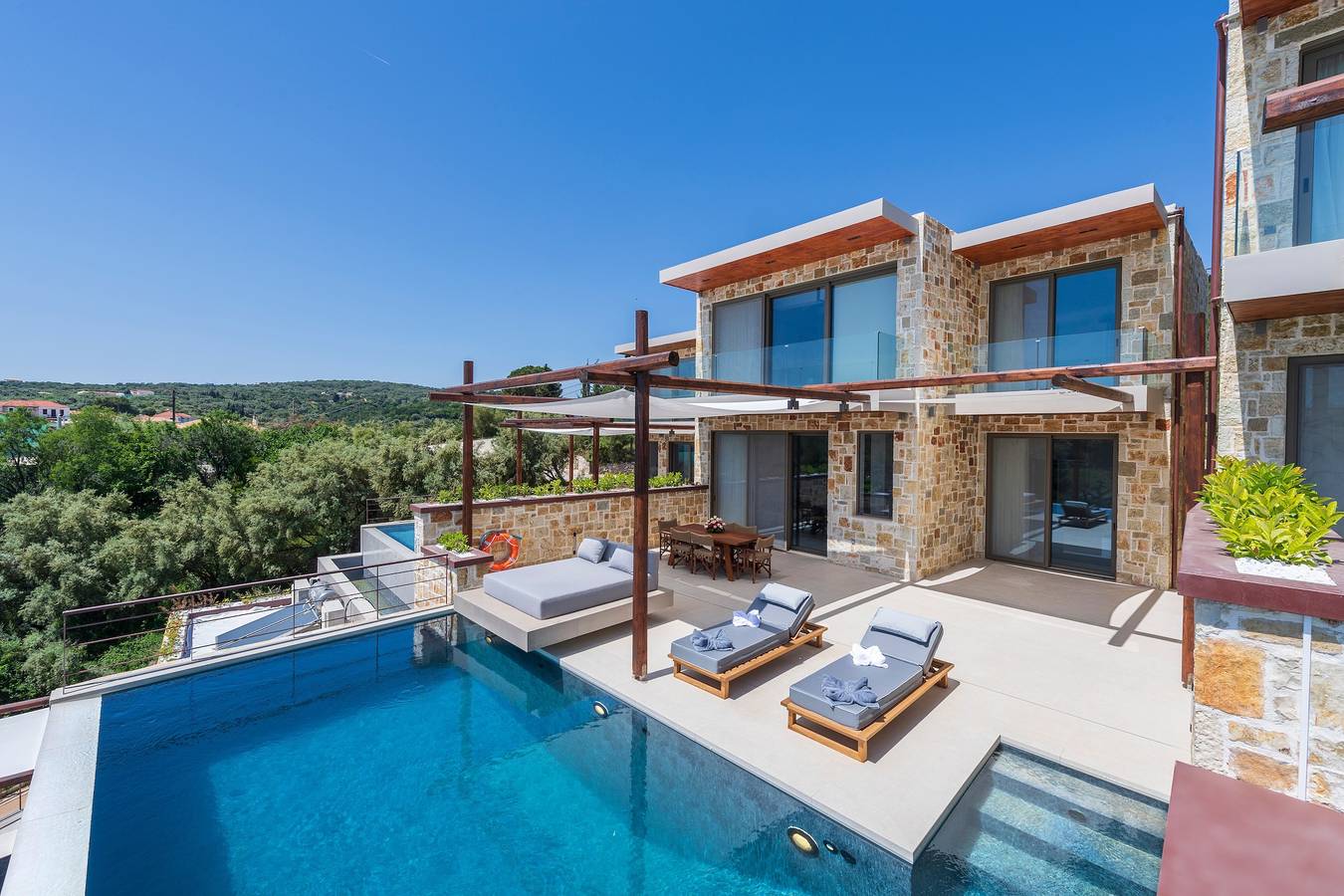 Villa "Ira" with Sea View, Private Pool & Wi-Fi in Katomeri, Meganisi