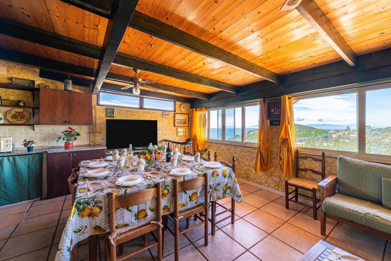 Ferienhaus "Is Zuddas" mit Meerblick und privater Terrasse in Geremeas, Cagliari Provinz
