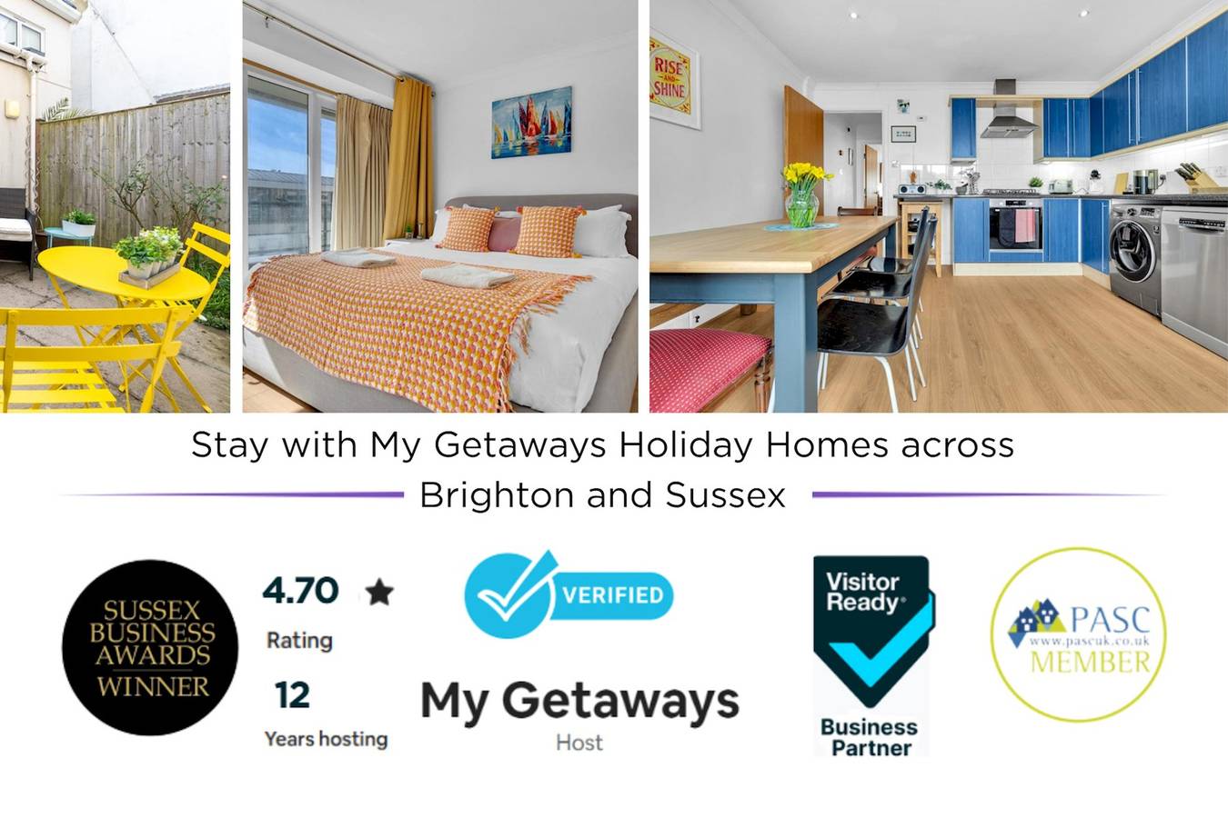 Golden Sunset House Free Parking | By My Getaways in Hove, Brighton