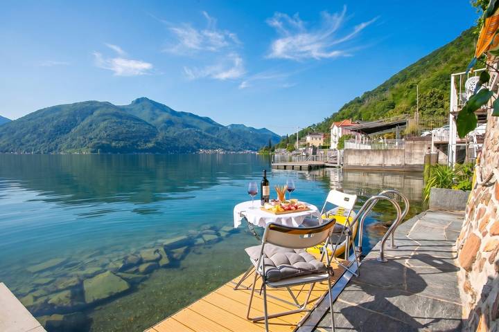 Ferienhaus für 4 Personen, mit Seeblick und Terrasse, kinderfreundlich im Ticino - 2